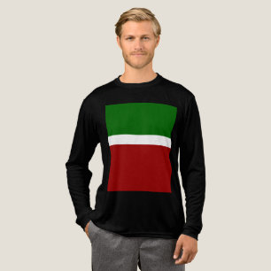 Green White Red Color Block Style Design Tri-Blend Shirt