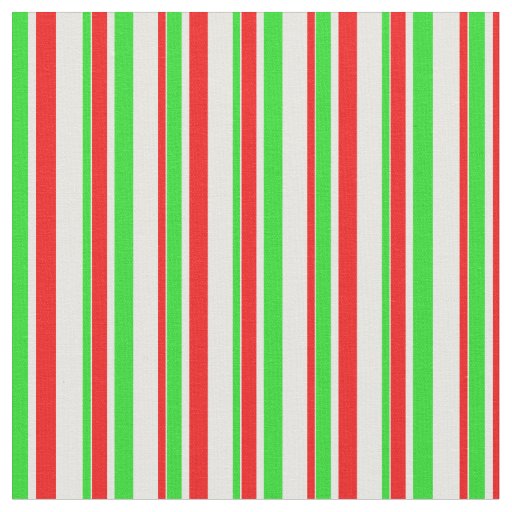 Green, White, Red Colored Christmas-Inspired Fabric