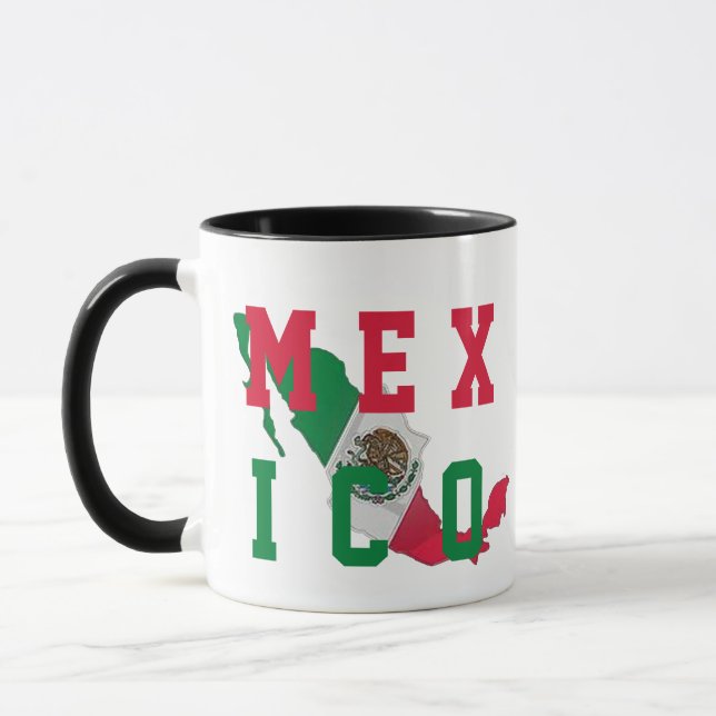Green White Red Mexico Mexican Flag Country Pride  Mug (Left)