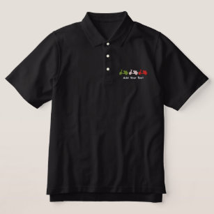 Green White & Red scooter customizable embroidered Embroidered Polo Shirt