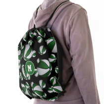 green white school team colors basketball pattern drawstring bag green white school team colors basketball pattern drawstring bag