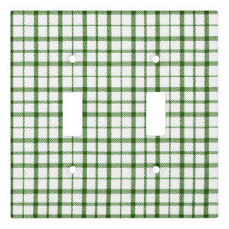 Green & White Small Checkered Light Switch Cover