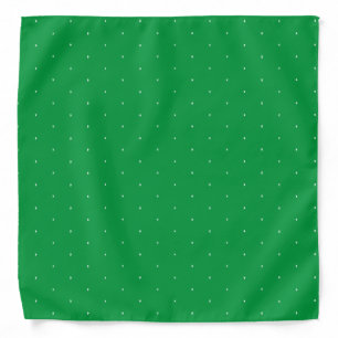 Green White snowflakes pattern Holiday, Christmas Bandana