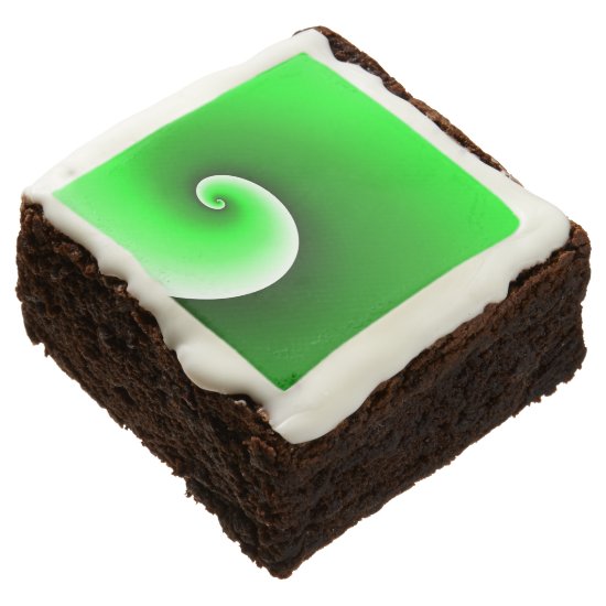 Green White Spiral Gradient Brownie