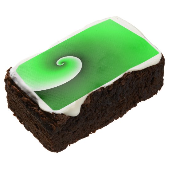 Green White Spiral Gradient Brownie