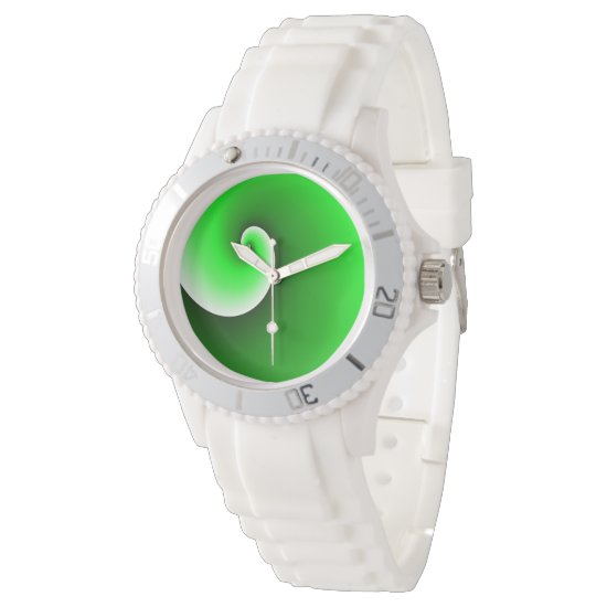Green White Spiral Gradient Watch