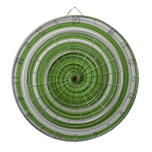 Green-white spiralpattern dart board