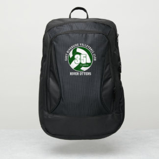 green white sports team colors volleyball player port authority® backpack