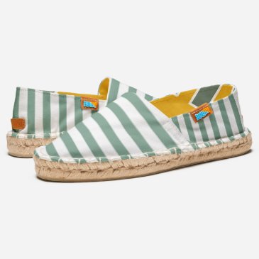 Green & White Striped