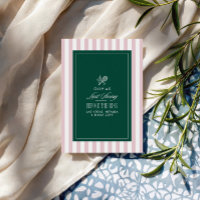 Green & White Striped Last Swing Before the Ring