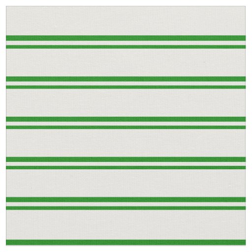 Green & White Striped/Lined Pattern Fabric