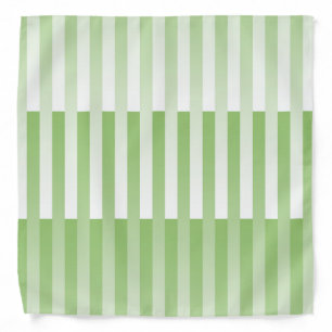 Green White Striped Pattern Bandana