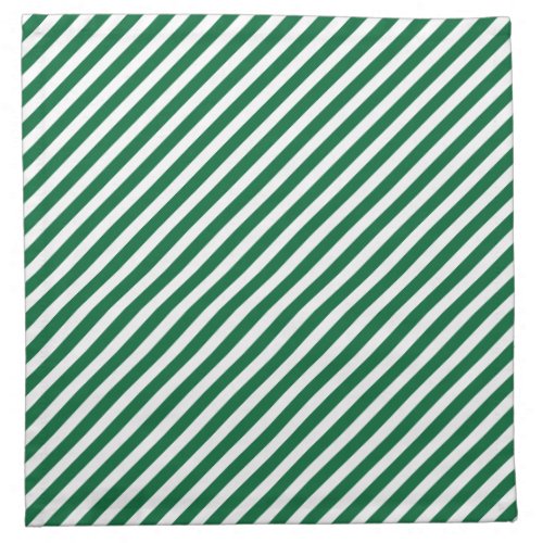 Green  White Striped Pattern Napkin