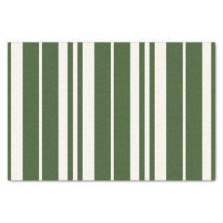 Green White Stripes Coastal Seaside