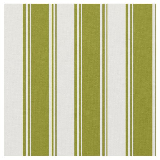 Green & White Stripes/Lines Pattern Fabric