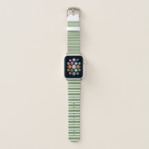 Green White Stripes Pattern