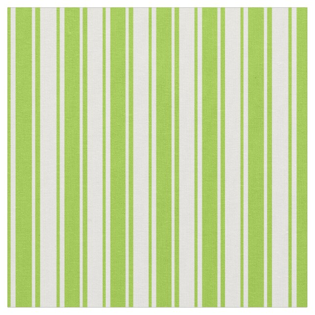 Green & White Stripes Pattern Fabric (Close Up)