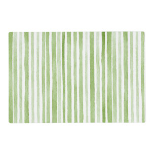 Green White Stripes Placemat