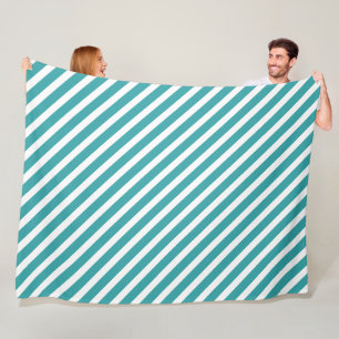 Green White Stripes Trend Colors Template Modern Fleece Blanket