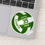 green white team colors girls boys volleyball sticker