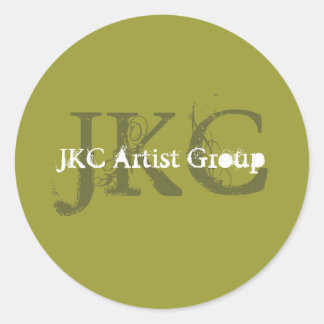 Green White Three Initial Business Product Label