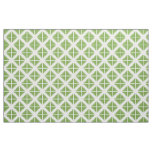 Green White Trendy Triangles Pattern Fabric