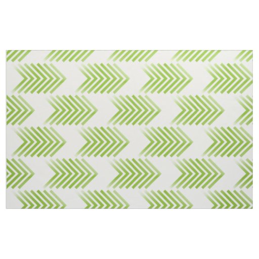 Green White Tribal Arrow Pattern Fabric