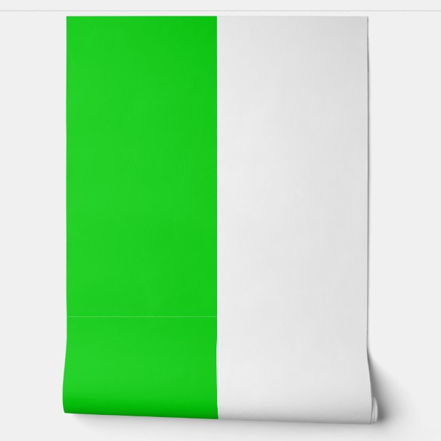 Green White Vertical Big Stripes Pattern  Wallpaper (Unrolling)