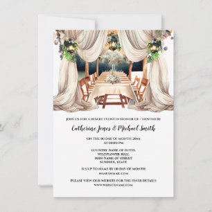 Green white vineyard vine wine farm dining lantern invitation