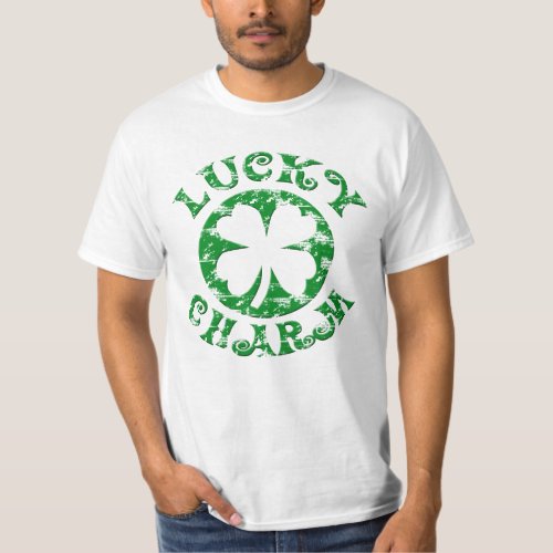 GreenWhite Vintage Lucky Charm T_Shirt