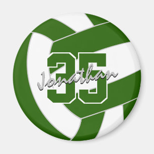 green white volleyball team colors gifts magnet