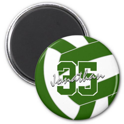 green white volleyball team colors gifts magnet