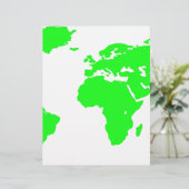 Green White World Map (Standing Front)