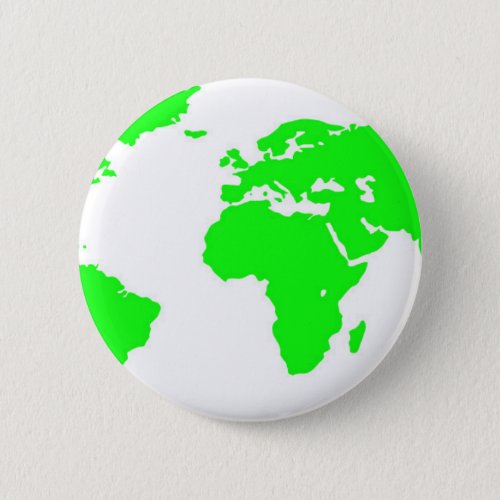Green White World Map Button