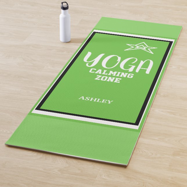Green White Yoga Calming Zone Yoga Mat (In Situ)
