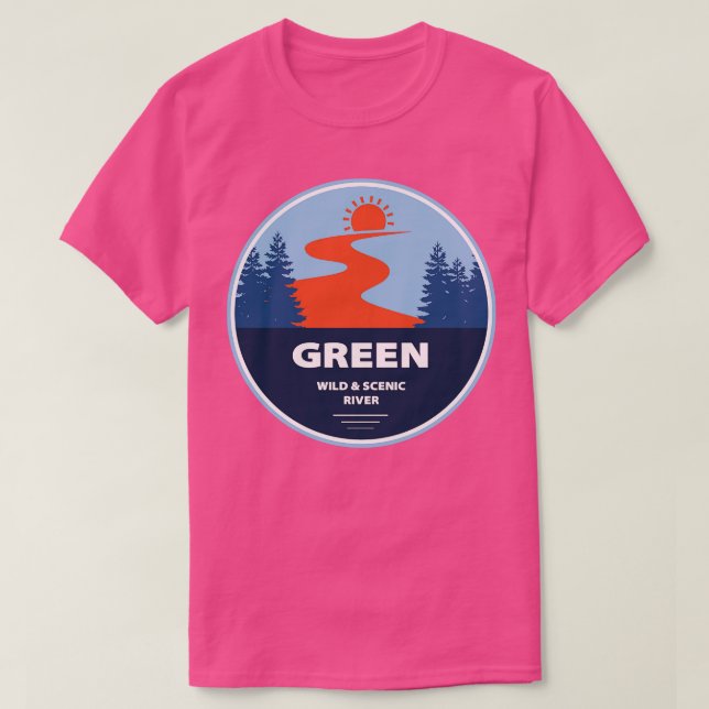 Green Wild And Scenic River  T-Shirt (Design Front)
