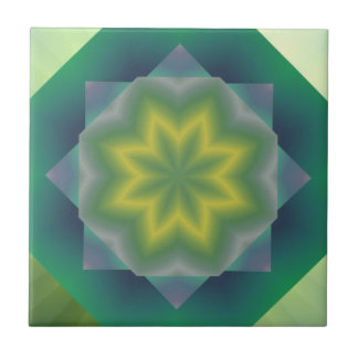 Green Wild Flower Tile