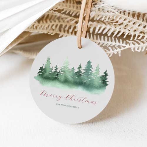 Green Wild Forest Christmas Trees Ornament