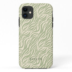 Green Wild Tiger Stripes iPhone 11 Case