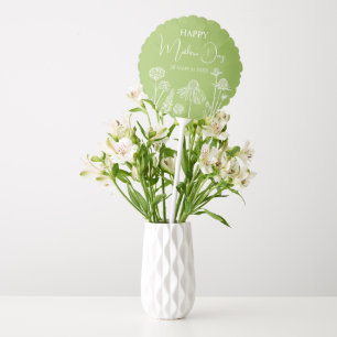 Green Wildflowers Sketched Happy Mother’s Day Balloon