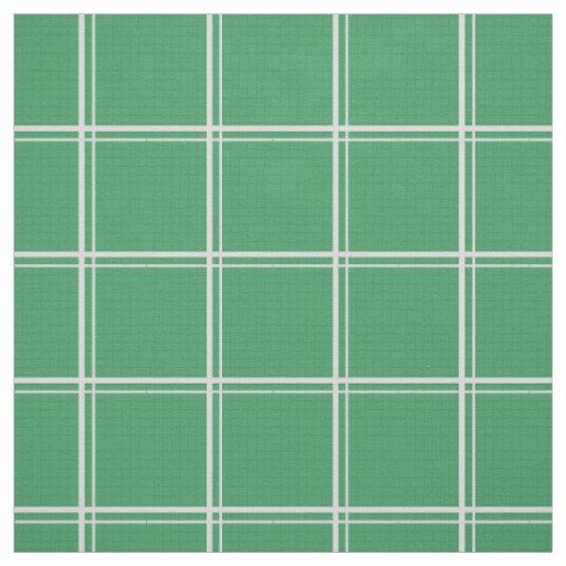 Green Windowpane Plaid Fabric