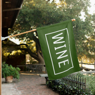 GREEN WINE SIGN FLAG