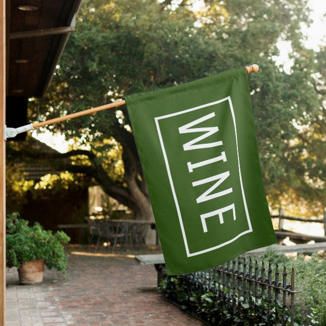 GREEN WINE SIGN FLAG (In SItu)