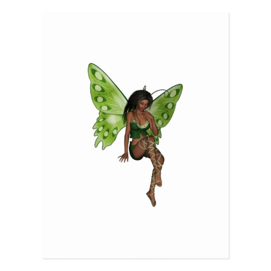 Green Wing Lady Faerie 6 - 3D Fairy - Postcard