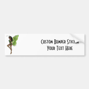 Green Wing Lady Faerie 7 - 3D Fairy - Bumper Sticker