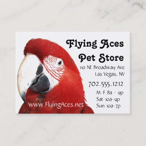 Green Wing Macaw Business Card