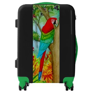 Green Wing Macaw Parrot Luggage
