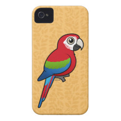 Birdorable Green-winged Macaw Case-Mate iPhone 4 Barely There Universal Case