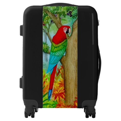 Green Winged Macaw Parrot Luggage