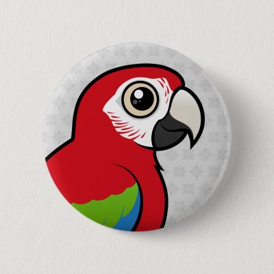 Green-winged Macaw Pinback Button